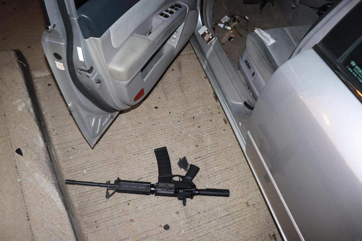 Ryan Fleming of Belleville dropped this AR-15-style gun and attempted to flee police on foot after crashing the car he was driving in downtown St. Louis in 2021, according to court records.