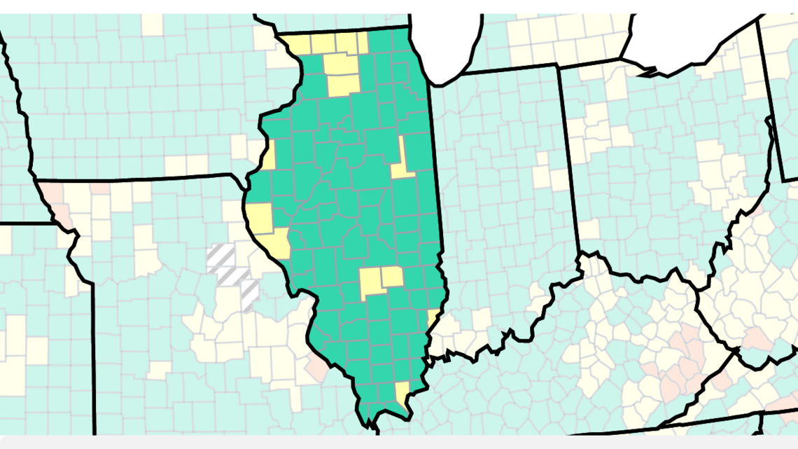 Illinois reports 3 COVID deaths in St. Clair County. See latest CDC community levels