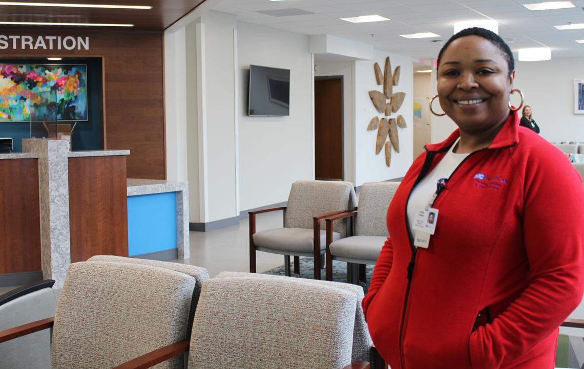 Design Project Manager Louisa Hardwrict included colorful accents and original artwork to make the new Siteman Cancer Center more comfortable and less institutional.