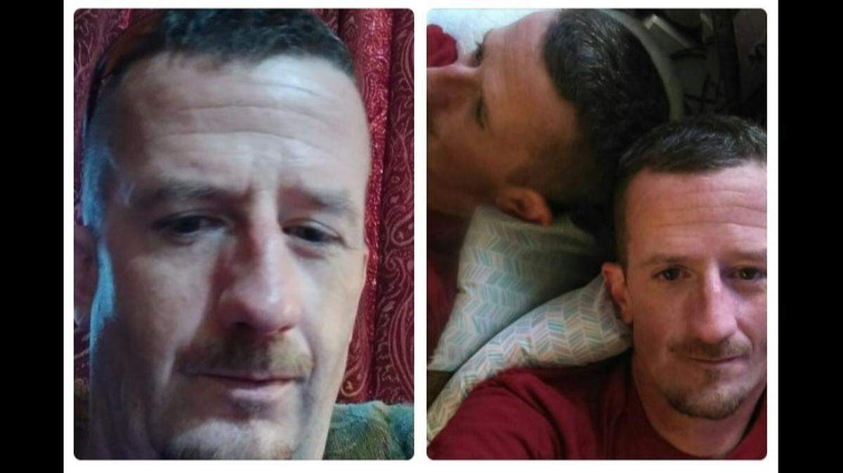 Judi Yates posted these photos of her son, Trent Tuttle, 41, on Facebook on Jan. 15, asking for the public’s help in finding him. The homeless man had been last seen Jan. 8 and reported missing on Jan. 13.