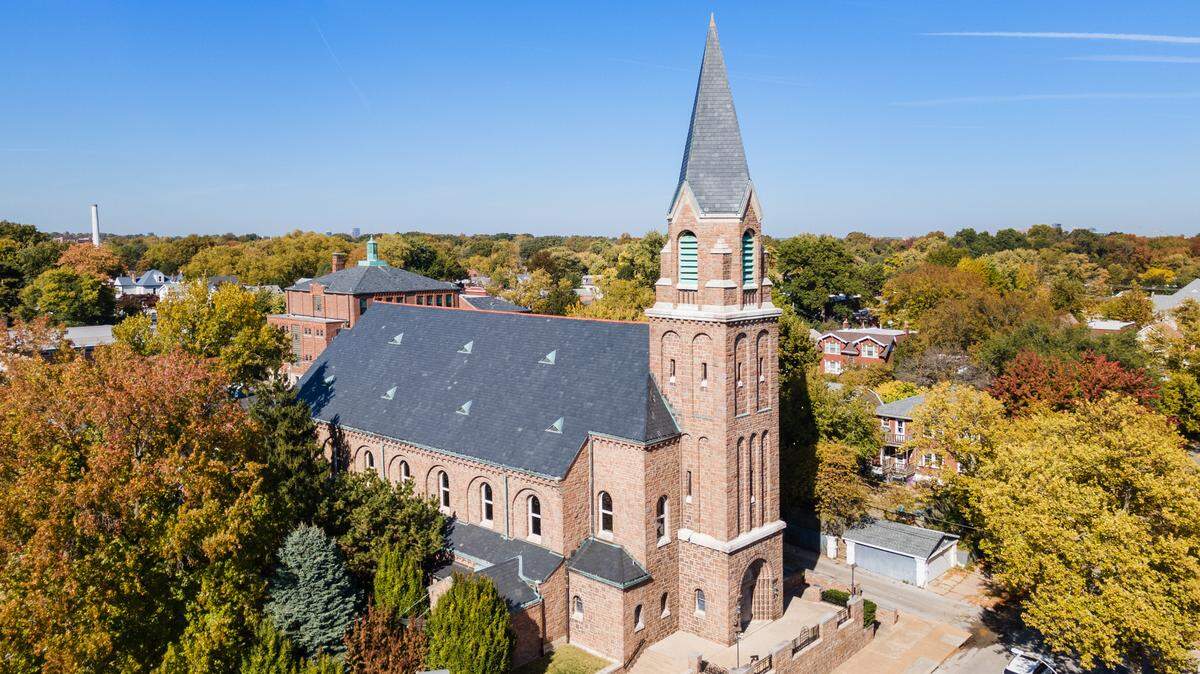 This historic St. Louis church is currently listed for sale as an office or coworking space.