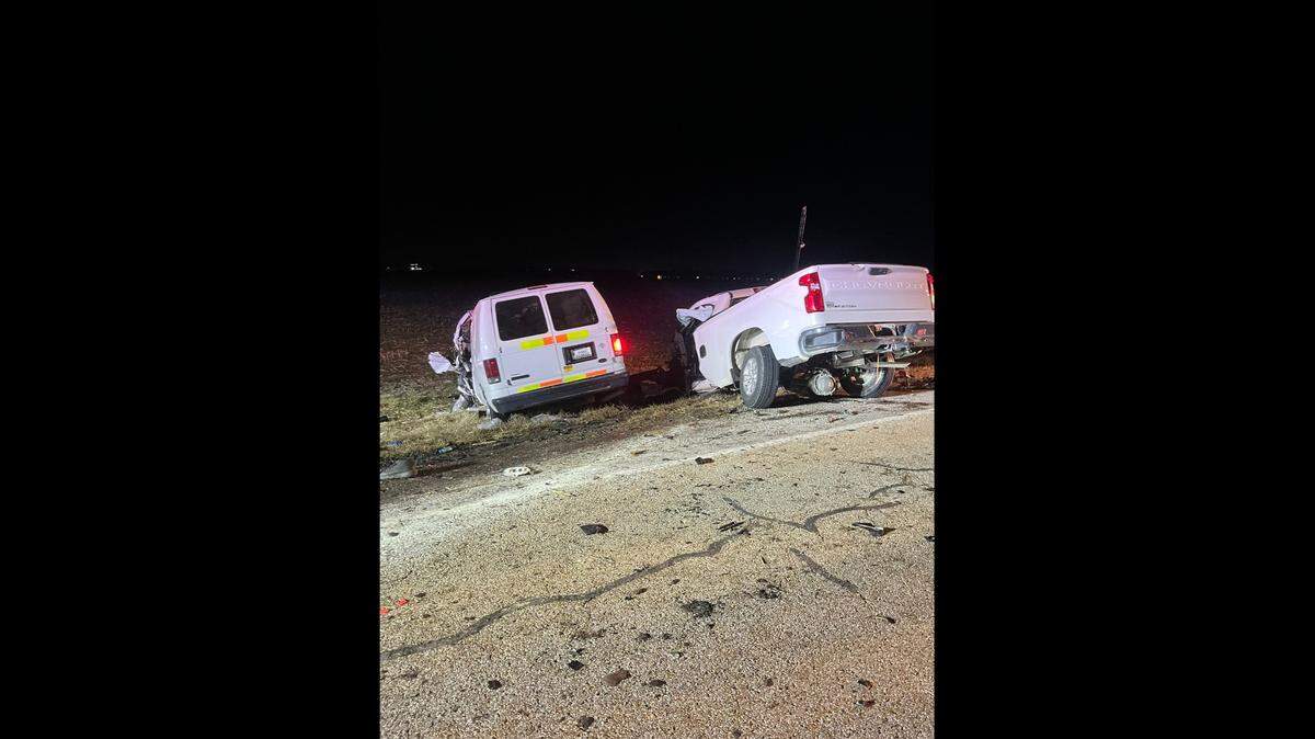A Monroe County man died Friday after a head-on crash between a Ford van and a Ford pickup truck on Bluff Road in Columbia, police said.
