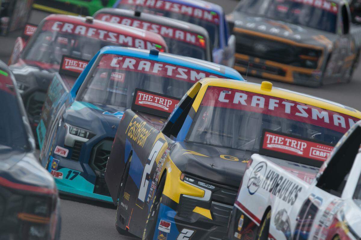 during the Enjoy Illinois 300 Cup Race at WorldWide Technology Raceway in Madison, Ill. on June 1, 2024.