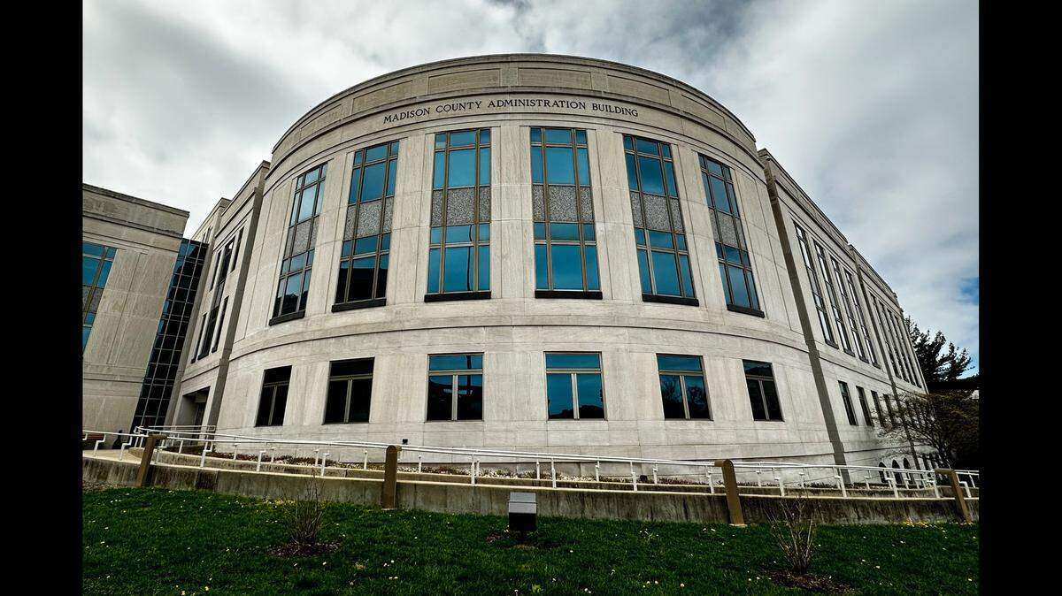 The Madison County Administration Building in Edwardsville is one of several designated cooling shelters open.