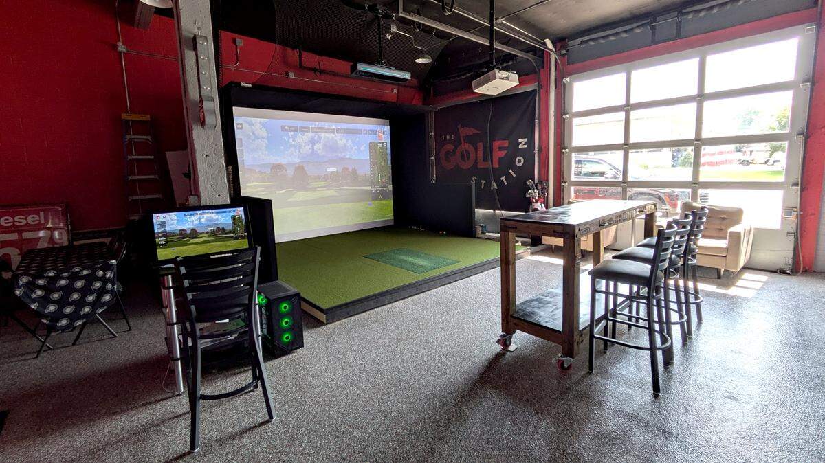 Plenty of room and seating available around The Golf Station's simulator