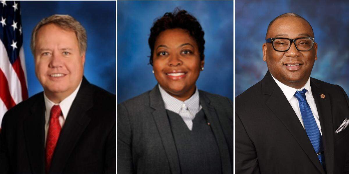 Illinois State Rep. Jay Hoffman, D-Swansea, left, worked with State Rep. La Toya Greenwood, D-East St. Louis, and State Sen. Christopher Belt, D-Swansea, to get funding for the Belleville Educational Complex.