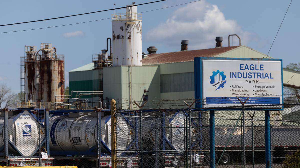 Outside of the Eagle Industrial Park at 2401 Mississippi Ave in Sauget on April 12.