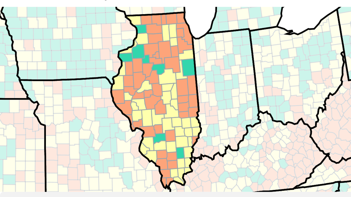50 Illinois counties at high COVID-19 community level. Here’s the latest CDC data