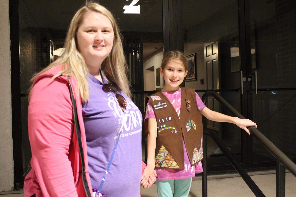 Going to Girl Scout camps is a tradition in the family of Troop 1110 leader Theresa Wuebbels and her 9-year-old daughter, Morgan, of Belleville.