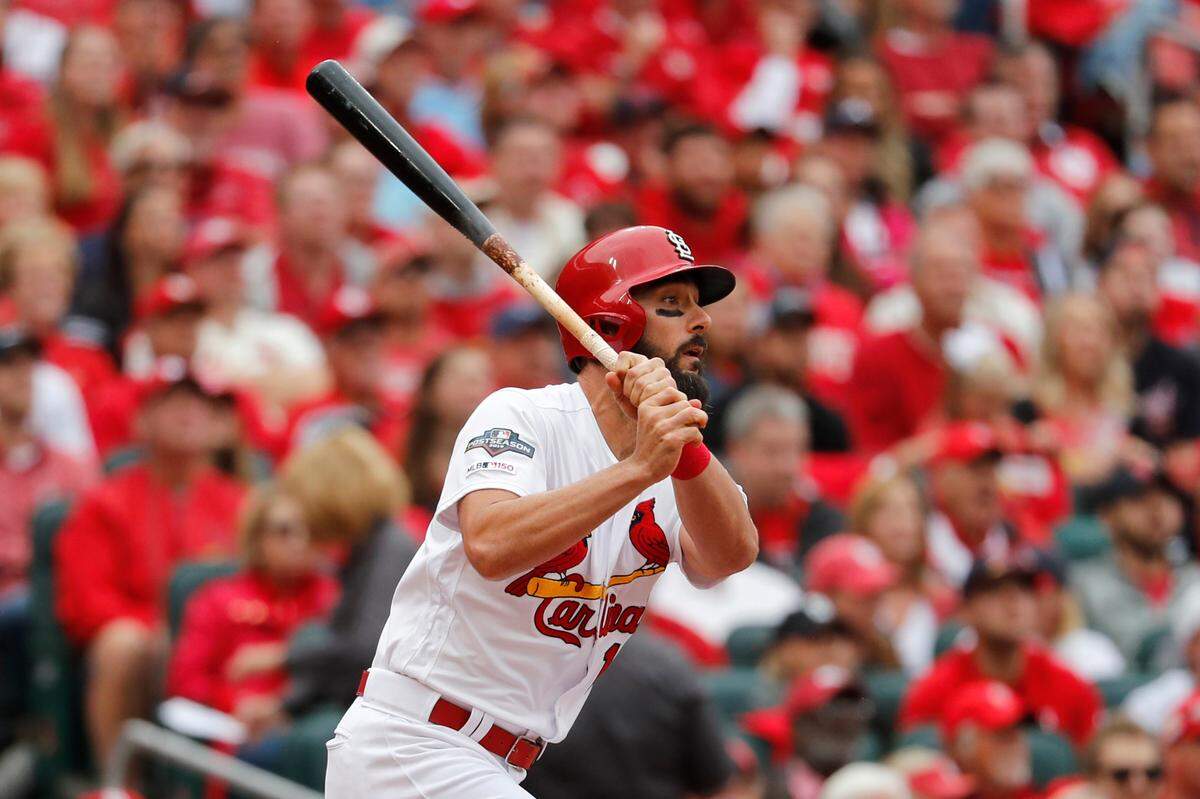 Matt Carpenter, then with the St. Louis Cardinals, takes a hack at a pitch during the 2020 season. After seeing a steep decline, Carpenter has resurrected his career with the New York Yankees, currently the best team in the major leagues.