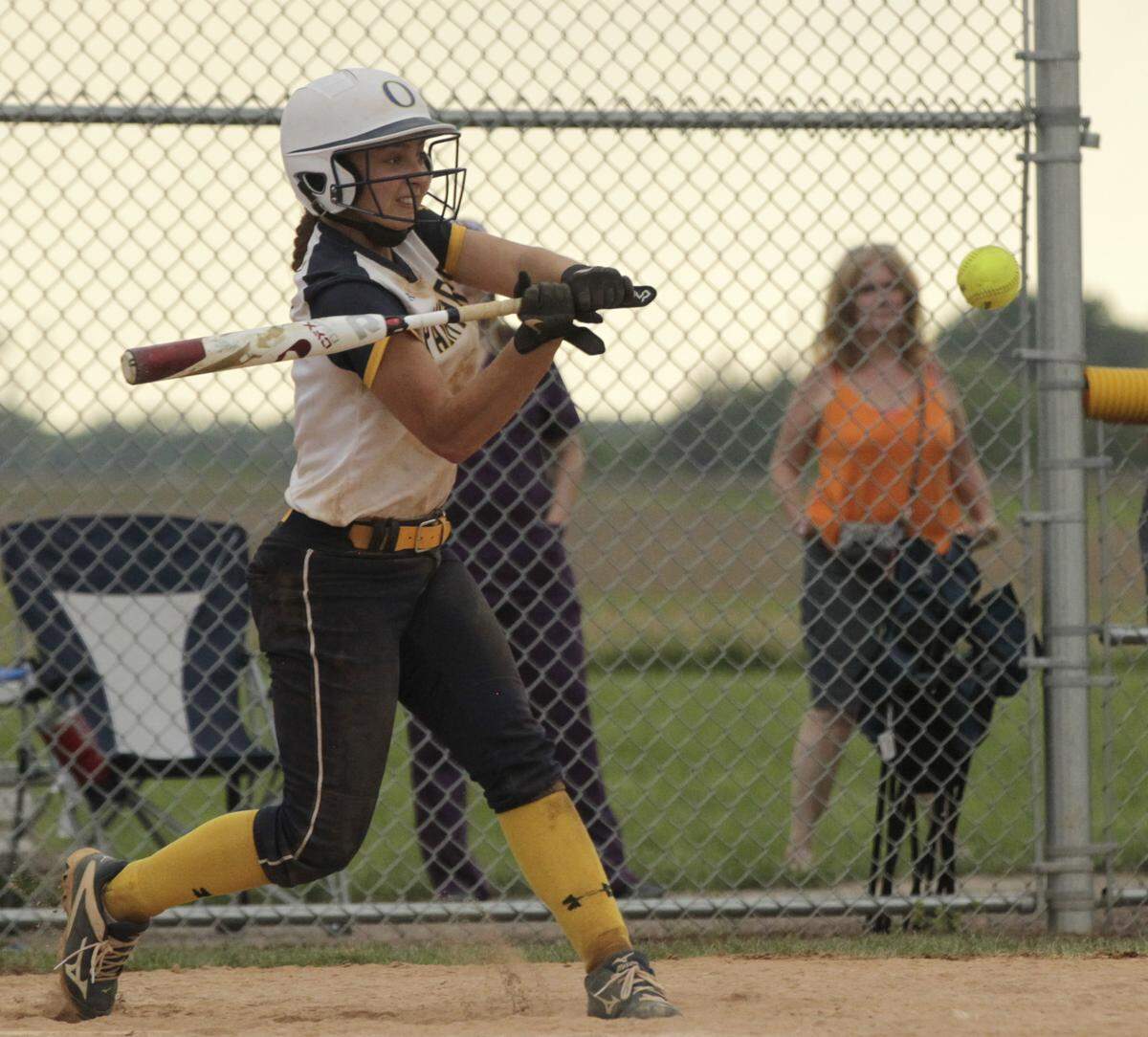 Miley Brunner connects for a home run in O’Fallon’s game against Edwardsville this season. Brunner enjoyed a terrific campaign, batting .367 with two home runs and 19 RBIs. For her efforts, Brunner was selected to the Belleville News-Democrat Class 3A-4A All-Area Softball Team.