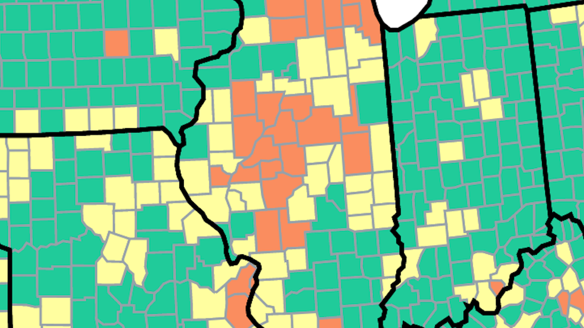 5 southern IL counties at ‘high’ COVID level, CDC data show. See where your county falls