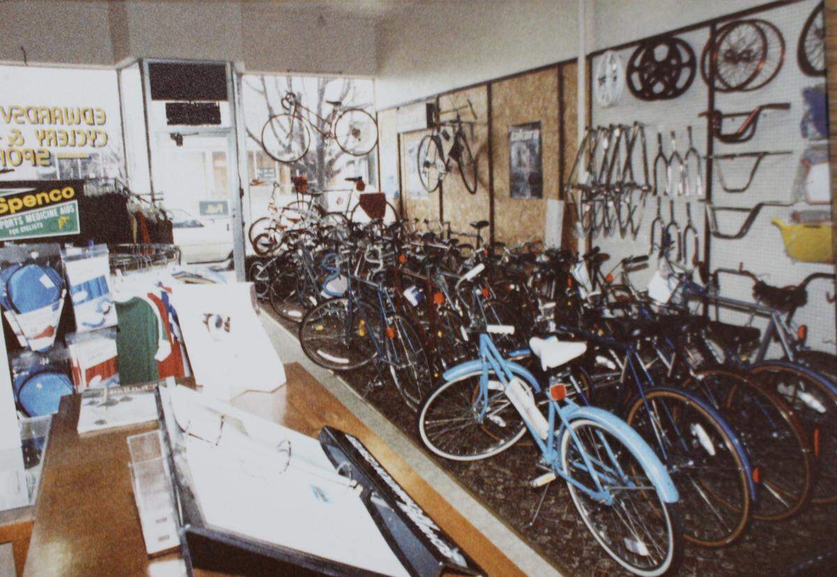 Bike N Trike moved into a storefront on North Main Street in Edwardsville in the early 1980s, when owner Steve Parks renamed it Edwardsville Cyclery and Sports.