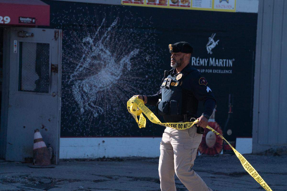 At the scene of a shooting near 10th and Bond St. in East St. Louis on Feb. 6, 2024.