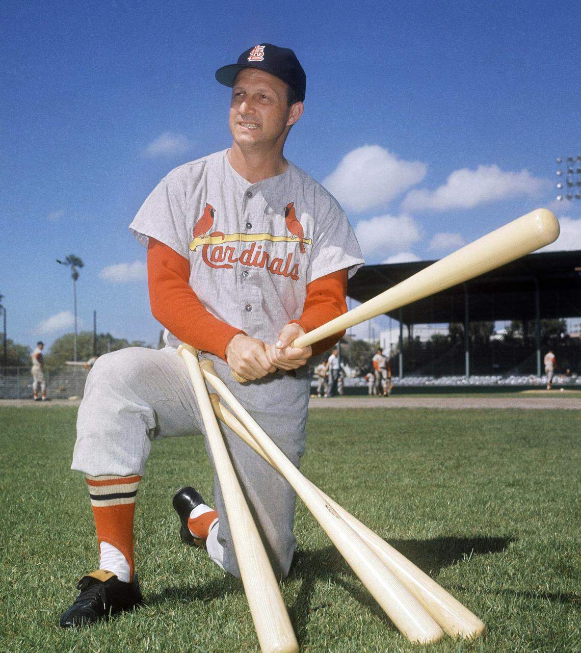 Stan Musial at the St. Louis Cardinals spring training baseball camp in Florida.. (AP Photo/File)
