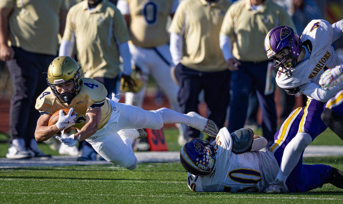 Althoff’s Steven Brown (4) in action against Casey-Westfield in the IHSA Class 1A quarterfinals game Saturday.