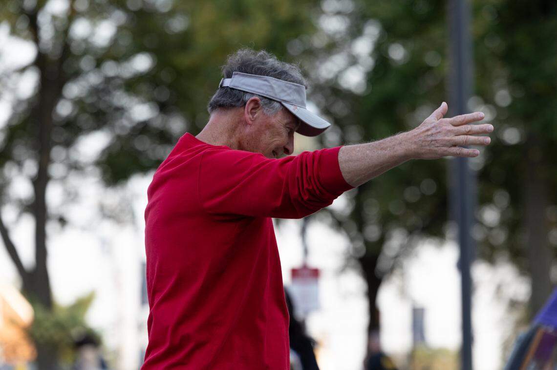 A member of Truman’s Best chili cook-off team goes to accept the award of ‘best nonprofit’ at the 2024 Belleville chili cook-off. Truman’s best went on to win the much-coveted people’s choice award.