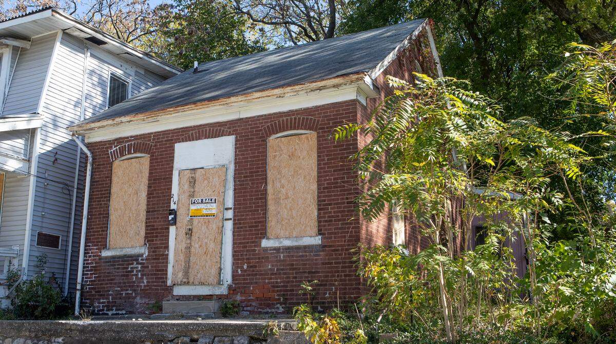 Eight of 17 homes that the city of Belleville plans to demolish in the coming months would be classified as German American folk houses, also known as German American street houses, including this one at 214 N. 11th St.