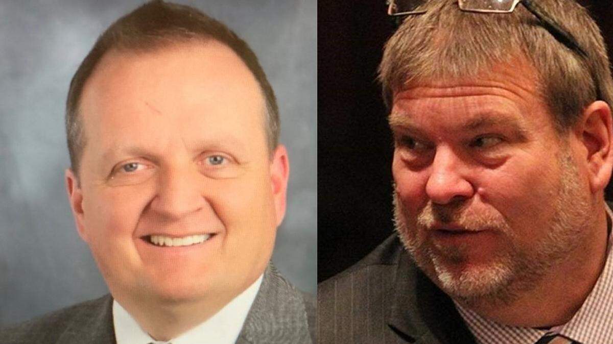 Attorney Tom DeVore and State Rep. Charlie Meier.