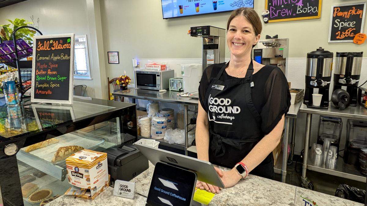 Angela Lindquist, owner of Good Ground Coffeehouse