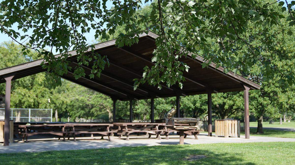 Part of the work at Pleasant Ridge Park includes the replacement of the pavilions.