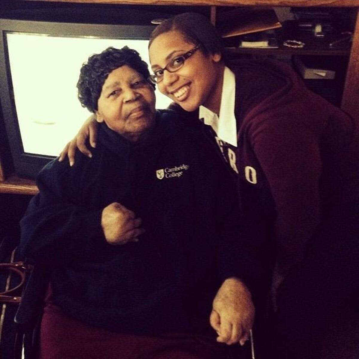 Eric Depradine’s sister, Judy Depradine, with their grandmother, who passed away in 2017.