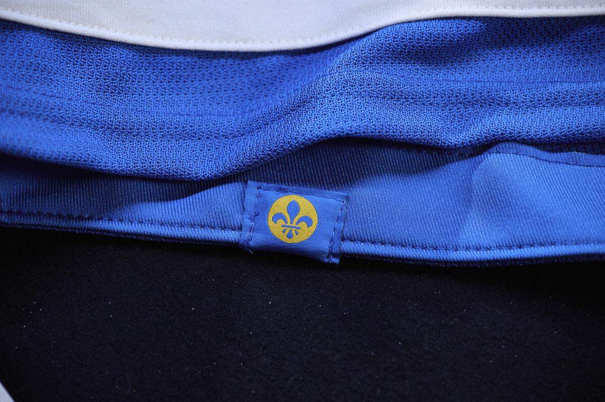 Design closeups of the special uniform the St. Louis Blues will wear during the Discover NHL Winter Classic in Chicago on Dec. 31.