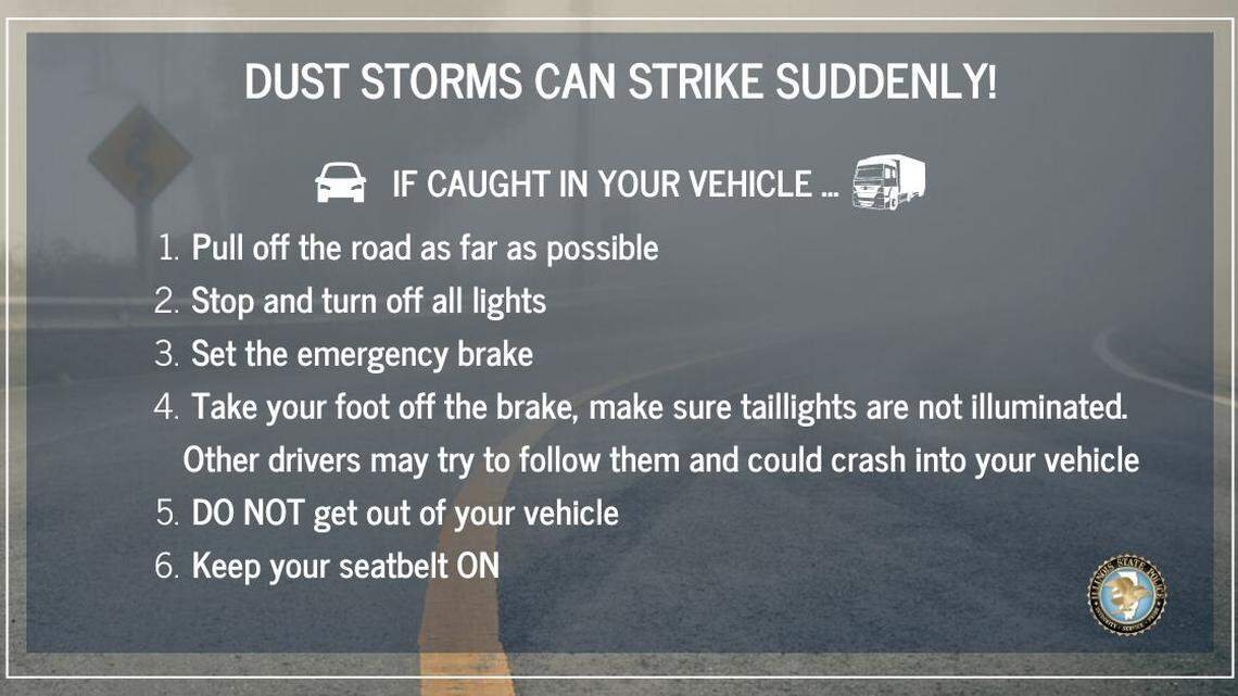 6 injured in crashes during dust storms, Illinois State Police say