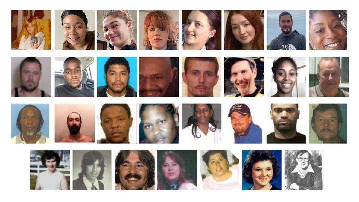 This collage shows individuals listed as missing persons in the metro-east.