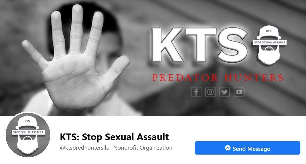 KTS: Stop Sexual Assault is a Facebook group affiliated with KTS Predator Hunters, a limited liability company that works to expose suspected pedophiles. The group has more than 51,000 followers.