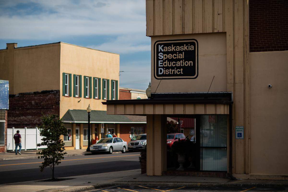 Bridges Learning Center is part of the Kaskaskia Special Education District, based in Centralia. Records from the school document 1,288 seclusion incidents in 15 months. Photographed July 31, 2019. (Zbigniew Bzdak/Chicago Tribune)