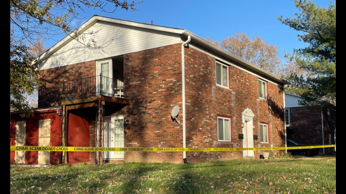 This apartment building on Woodcliffe Drive in unincorporated Belleville was the scene of a shooting on Saturday morning. Two people were transported to a local hospital in serious condition.