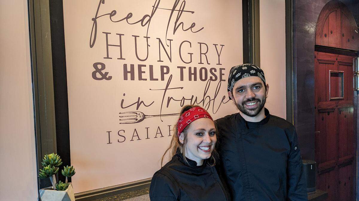 Ashley and Andrew Huch, owners of Marco’s Express located at 127 North Belt East in Swansea