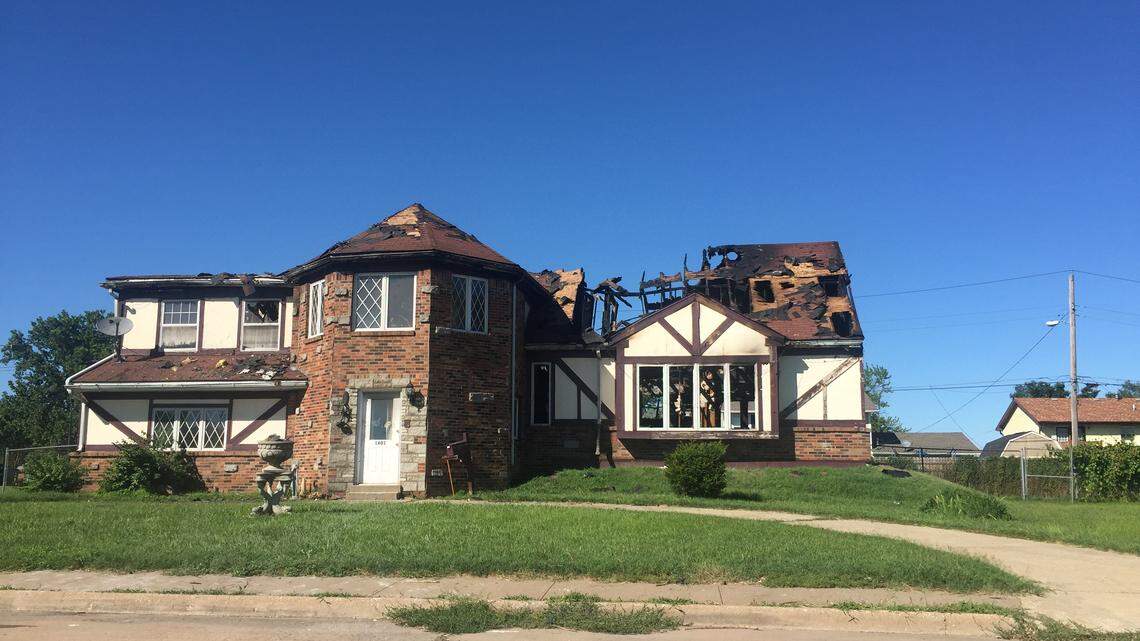 A house, at 16th Street and Lawrence Avenue, owned by longtime East St. Louis pastor Norman Owens, was destroyed by a fire early Saturday morning.