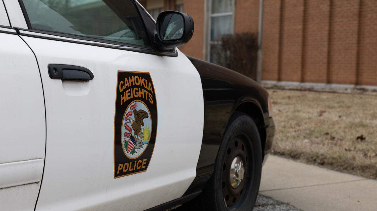 A police car belonging to the Cahokia Heights police department on Feb. 2, 2024.