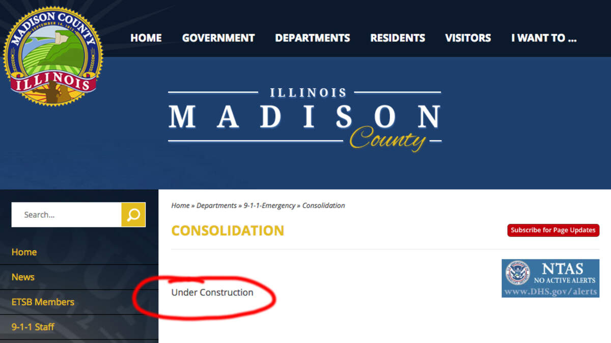 Want to check the status of Madison County's work to merge 16 emergency dispatch centers into eight? Here's what the web site says.