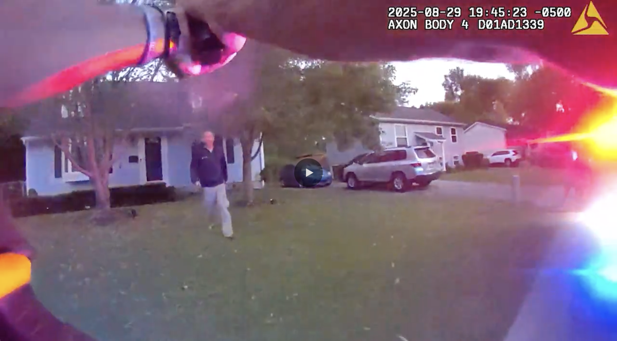 Screenshot from a video provided by Illinois State Police of an officer-involved shooting in O’Fallon.