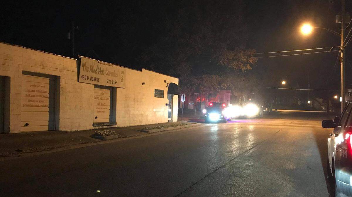 There was a heavy police presence at the corner of West Monroe Street and Bornman Street in Belleville as police responded to an incident there Tuesday night.