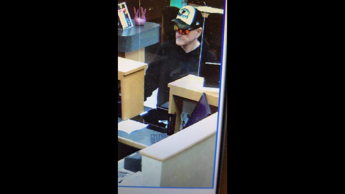 Surveillance photo released Friday after a robbery at FCB Bank in O’Fallon.