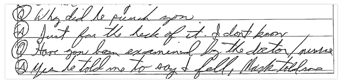 Blaine Reichard’s initial statement, which was given to a Choate security officer, is included in the Illinois State Police investigation file.