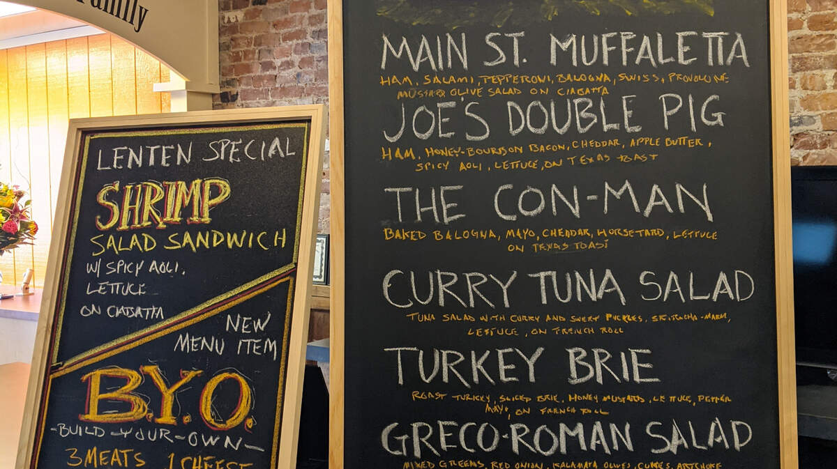 Joe & Onie’s lunch menu