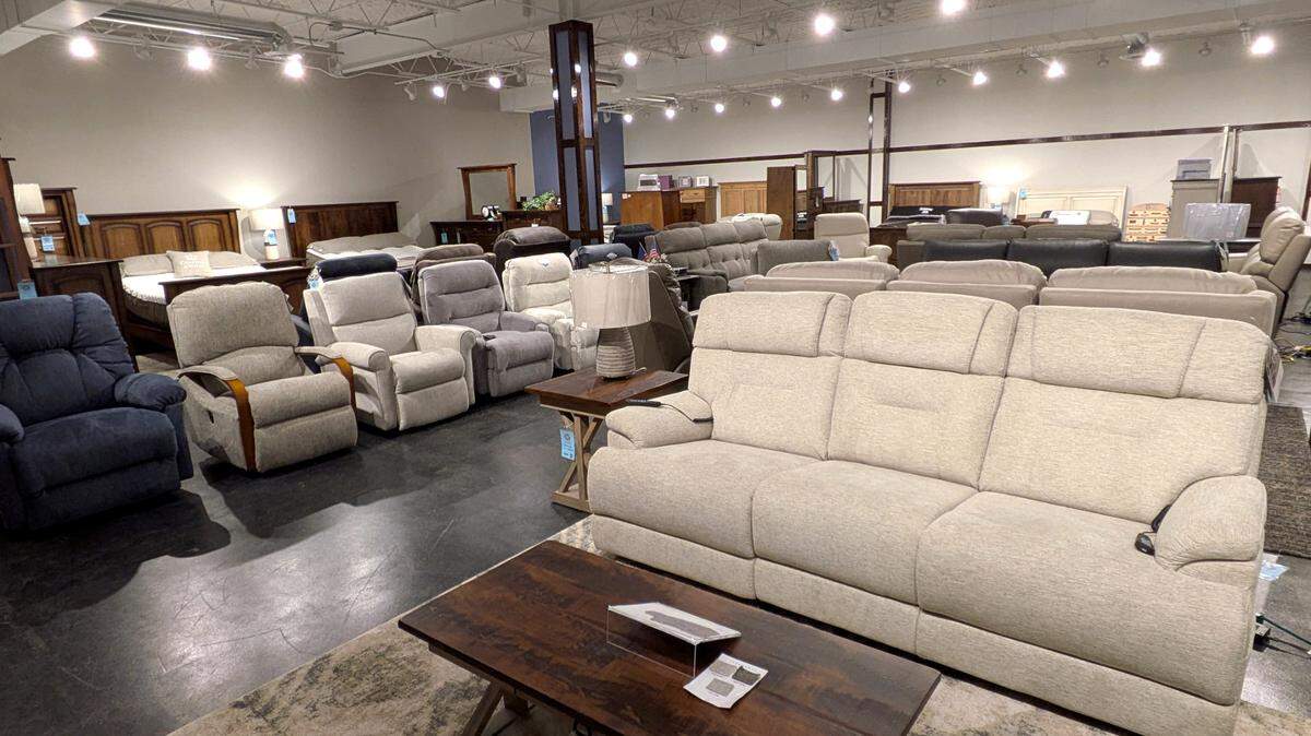 A look at the newly remodeled showroom area at Mueller Furniture & Mattress in Belleville