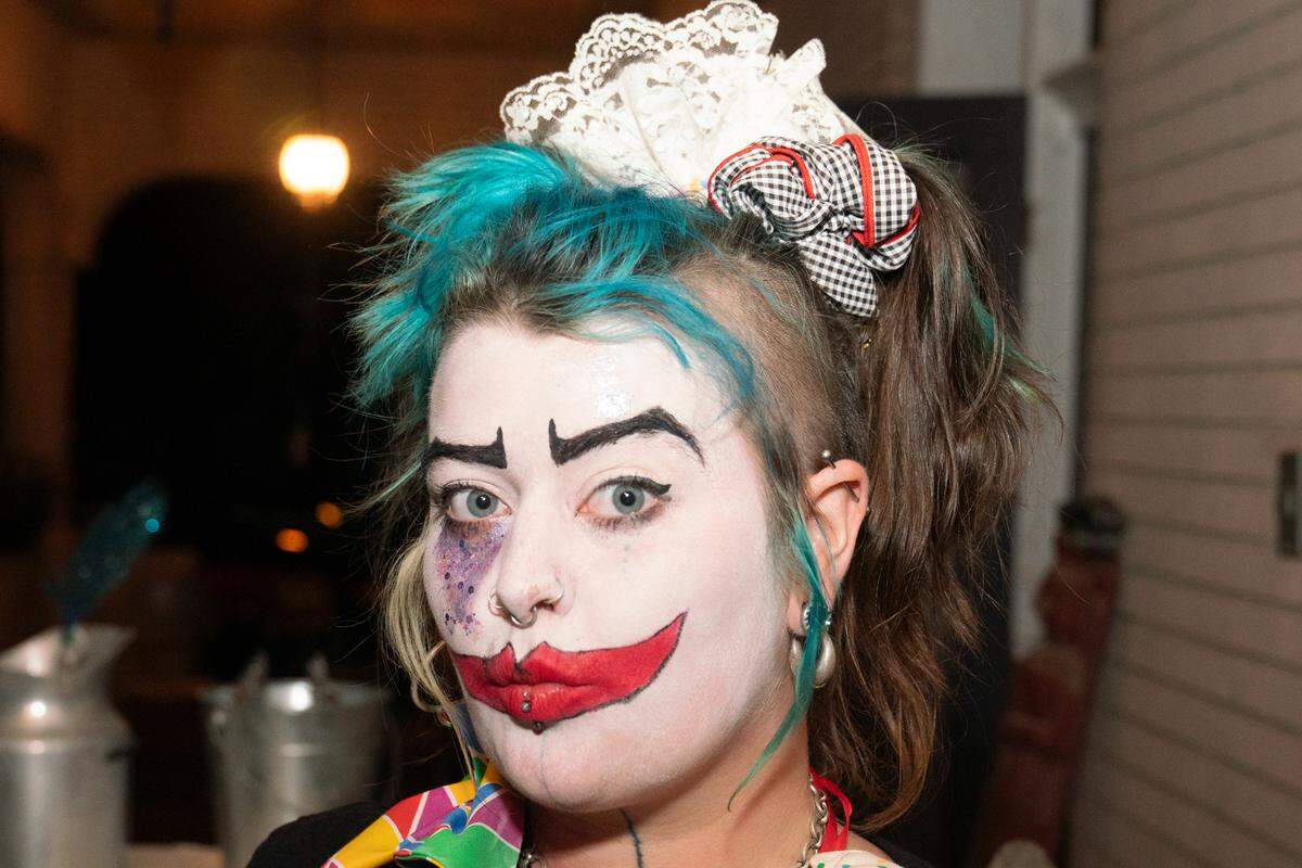 “Bebe” stares into the camera while attending a Thursday night show at the Nunnery.