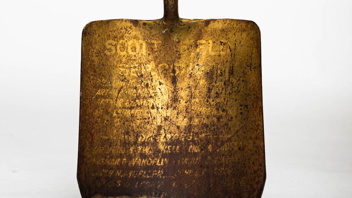History can have a price tag: ‘Golden Shovel’ returned home to Scott Air Force Base