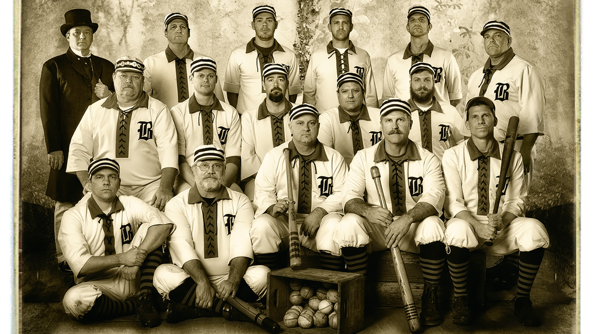 The Belleville Stags Base Ball Club plays approximately 40 to 45 games by the rules of 1860 each summer.