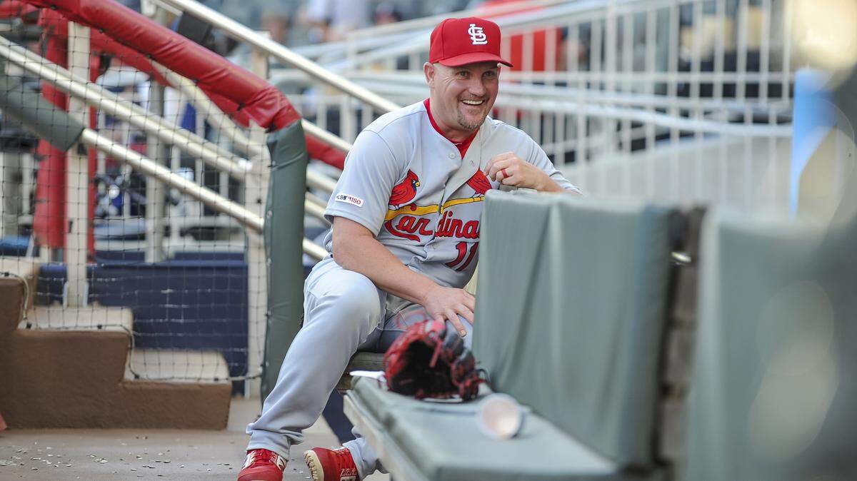 Stubby Clapp, shown here during a regular season MLB game between the Atlanta Braves and the St. Louis Cardinals in 2019, is a leading candidate to be the team’s next manager.
