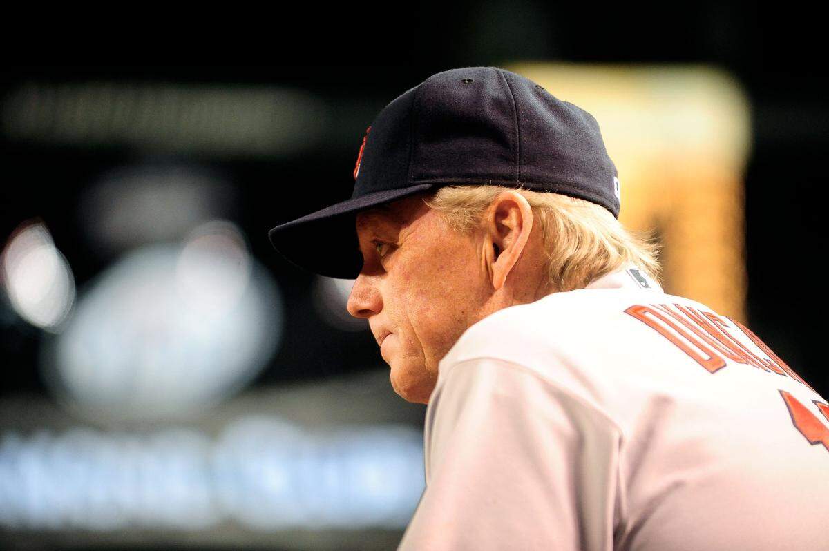 Apr. 19, 2010; Phoenix, AZ, USA; St. Louis Cardinals pitching coach Dave Duncan against the Arizona Diamondbacks at Chase Field. Mandatory Credit: Mark J. Rebilas-USA TODAY Sports