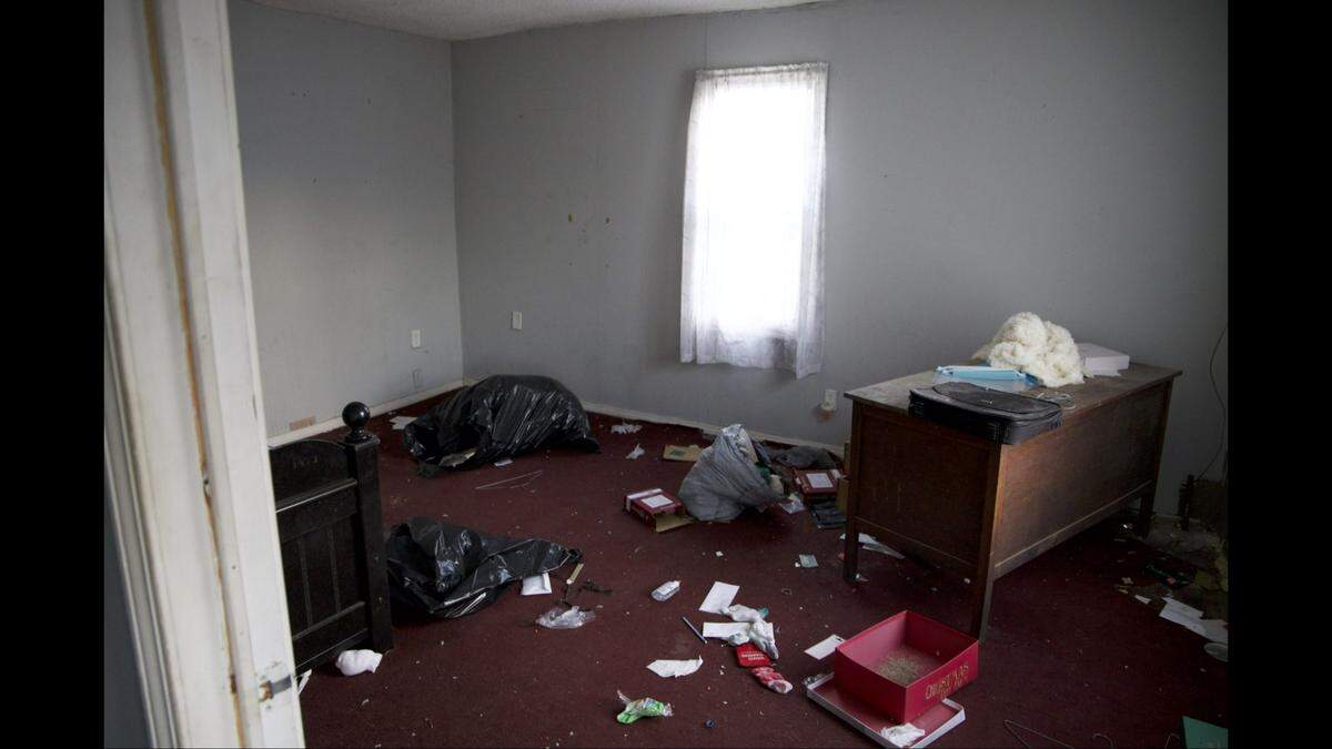 In August 2022, waist-deep floodwaters destroyed the Leturno’s home and shifted the ranch off its foundation. The family moved out in January 2023 and are still waiting for the sale of their old home, pictured here, to be finalized with the state. Feb. 27, 2024