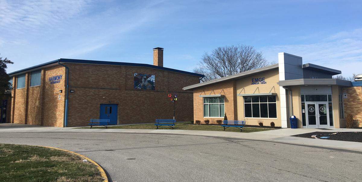 Harmony Intermediate School and Emge Junior High are two of three schools in Belleville that will be powered by solar, beginning this summer.
