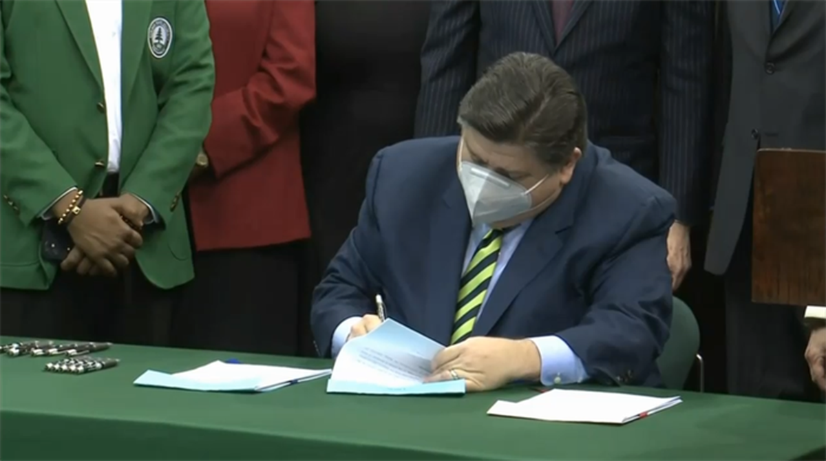 Gov. JB Pritzker signed his final first-term budget into law Tuesday, a roughly $46 billion spending plan buoyed by pandemic-driven revenue windfalls and a current-year surplus that helped the state pay down debts and offer temporary tax relief.